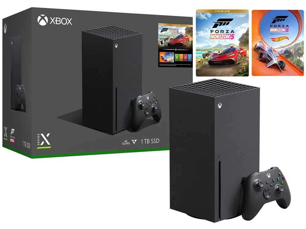 Console Xbox Series X, 1tb, Preto + Forza Horizon 5 - Rrt-00057 Console Xbox Series X, 1tb, Preto + Forza Horizon 5 - Rrt-00057