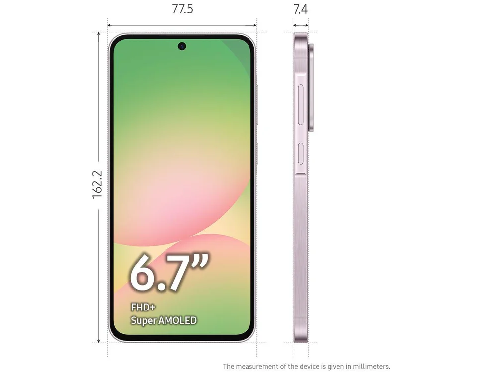 Smartphone Samsung Galaxy A56 128GB - Rosa, 5g, Câmera Tripla 50mp, Ram 8GB, Tela 6.7" Smartphone Samsung Galaxy A56 128GB - Rosa, 5g, Câmera Tripla 50mp, Ram 8GB, Tela 6.7"