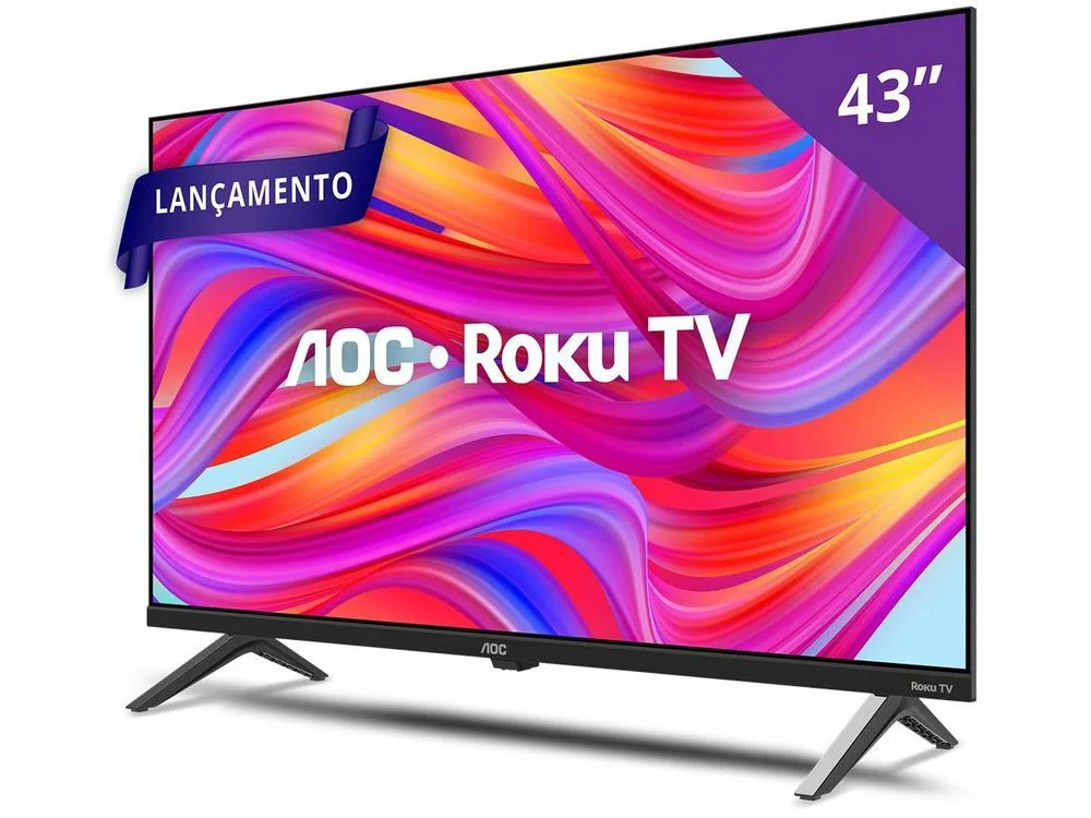 Smart TV 43" Full HD DLED AOC 43S5045/78G VA Wi-Fi 3 HDMI 1 USB