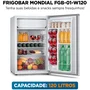 Frigobar Mondial 120L Branco e Cinza com Gaveta FGB-01-W120