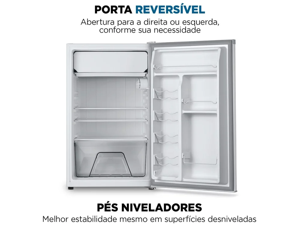 Frigobar Mondial 120L Branco e Cinza com Gaveta FGB-01-W120 Frigobar Mondial 120L Branco e Cinza com Gaveta FGB-01-W120