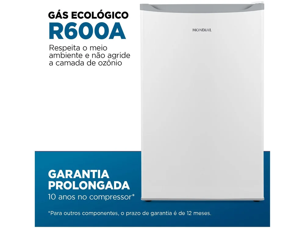 Frigobar Mondial 120L Branco e Cinza com Gaveta FGB-01-W120 Frigobar Mondial 120L Branco e Cinza com Gaveta FGB-01-W120