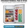 Frigobar Mondial 120L Branco e Cinza com Gaveta FGB-01-W120