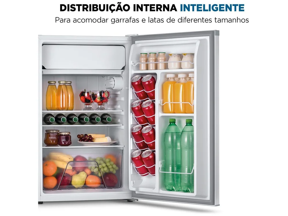 Frigobar Mondial 120L Branco e Cinza com Gaveta FGB-01-W120 Frigobar Mondial 120L Branco e Cinza com Gaveta FGB-01-W120