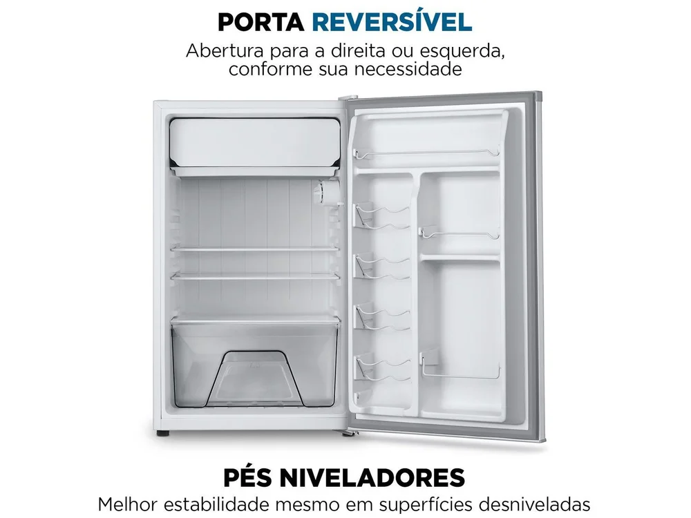 Frigobar Mondial 120L Branco e Cinza com Gaveta FGB-01-W120 Frigobar Mondial 120L Branco e Cinza com Gaveta FGB-01-W120