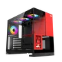 Gabinete Gamer Redragon Eternal Pro Preto E Vermelho Sem Fans Com Tela Lcd Ca-613br