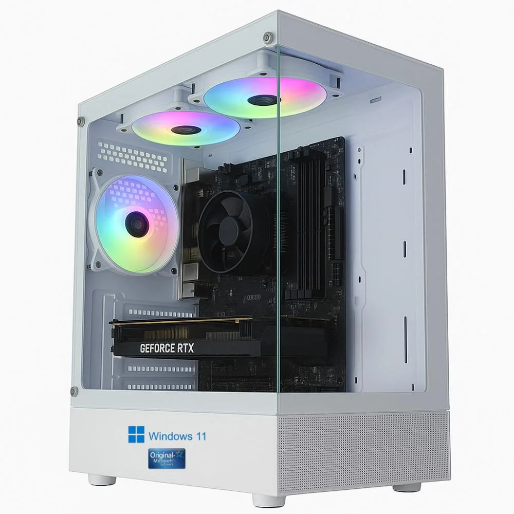 PC Gamer Skill Win, Intel Core i3 8100, 16gb Ddr4, SSD 512gb Nvme, Gtx 750 4gb, WINDOWS 11   Branco Sk-37