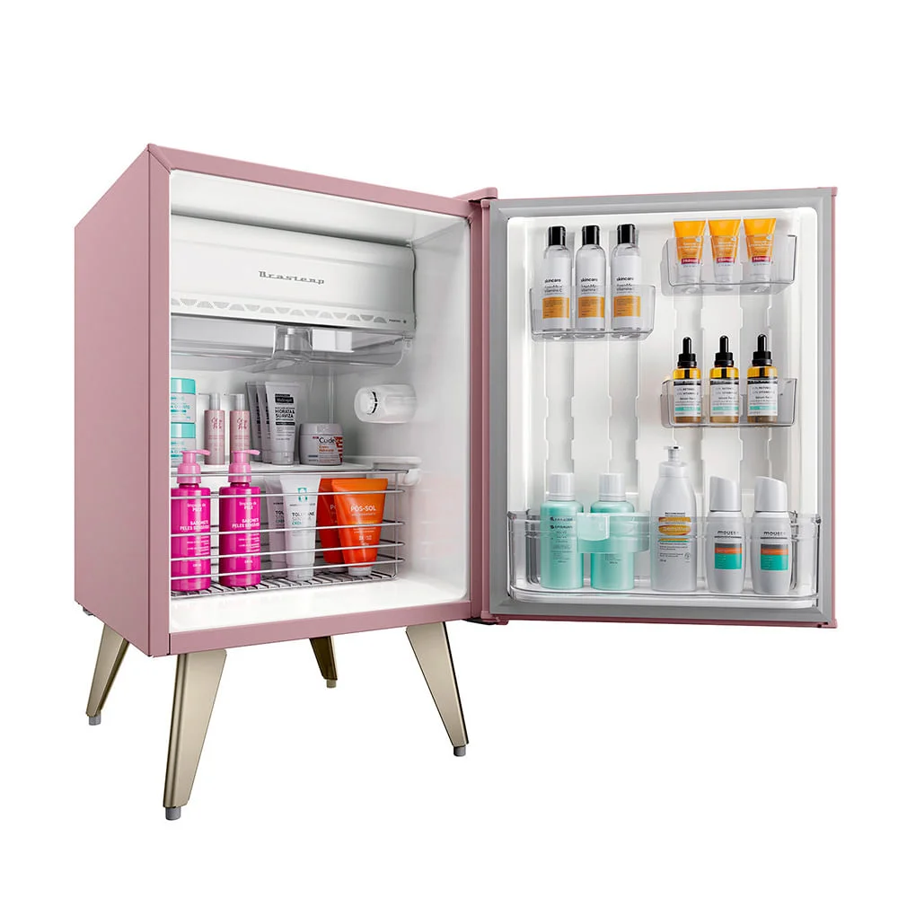 Frigobar Retrô 76 Litros Brastemp Rose Quartz- Bra08mo - 110v Frigobar Retrô 76 Litros Brastemp Rose Quartz- Bra08mo - 110v