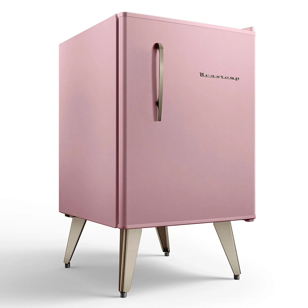 Frigobar Retrô 76 Litros Brastemp Rose Quartz- Bra08mo - 110v Frigobar Retrô 76 Litros Brastemp Rose Quartz- Bra08mo - 110v