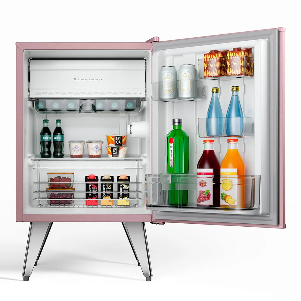 Frigobar Retrô 76 Litros Brastemp Rose Quartz- Bra08mo - 110v Frigobar Retrô 76 Litros Brastemp Rose Quartz- Bra08mo - 110v