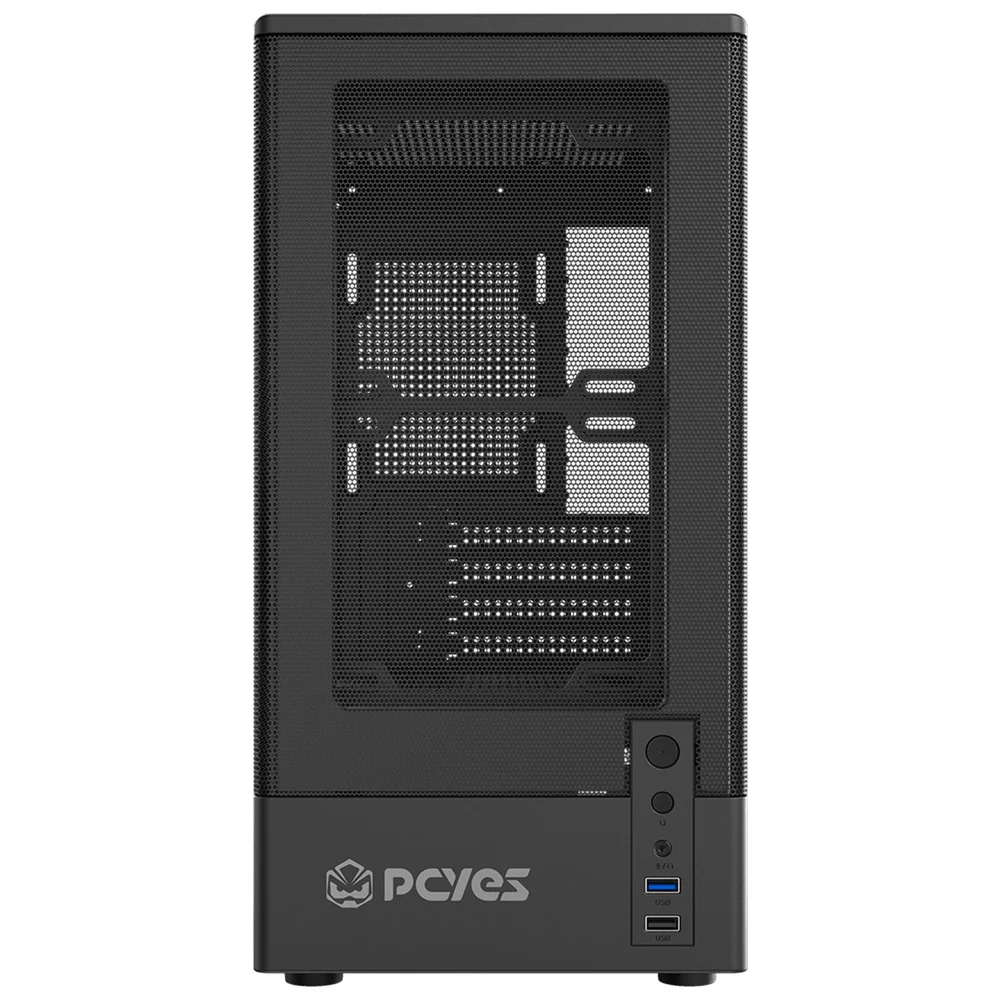 Gabinete Gamer PCyes Kauri Black Vulcan, Lateral Em Vidro Temperado, Usb 3.0, Micro Atx, Preto - Gkribv Gabinete Gamer PCyes Kauri Black Vulcan, Lateral Em Vidro Temperado, Usb 3.0, Micro Atx, Preto - Gkribv