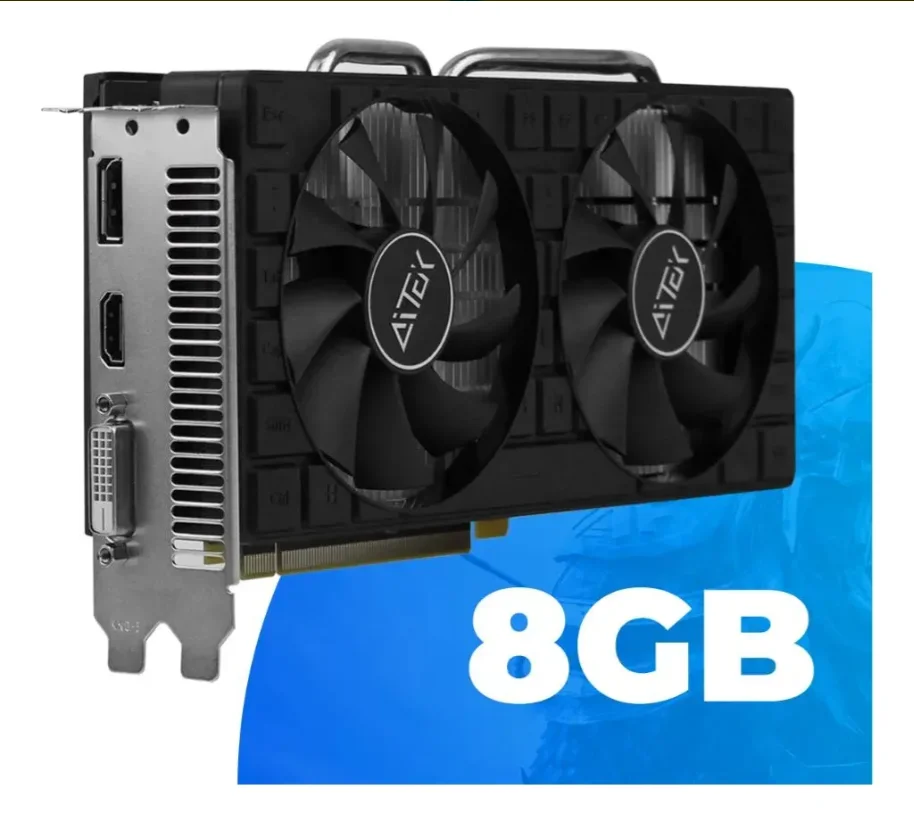 Placa de Vídeo RX580 | 8GB DDR5 | HDMI DVI PCIe 3.0 Gamer