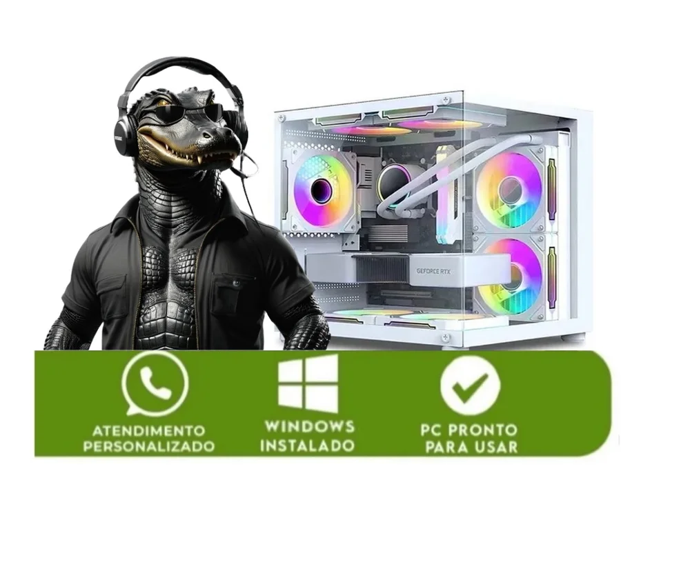 PC Gamer Branco Intel i7 Placa De Vídeo Rx 550 4gb Memoria Ram 16gb SSD 480GB em Campinas - foto 2