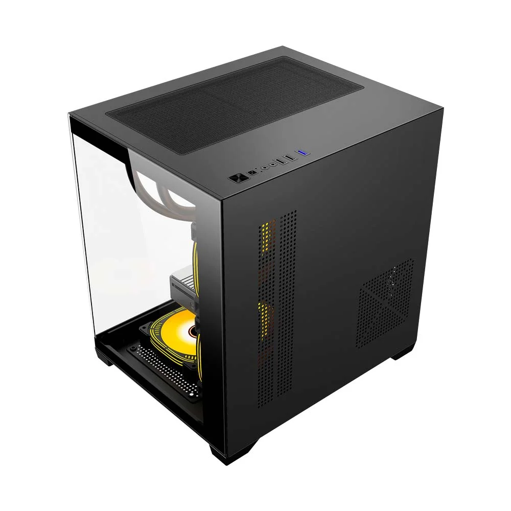 Gabinete Gamer Duex Aquario, Mid-tower, Lateral E Frontal De Vidro, Preto, Sem Fan - Dxga275bk Gabinete Gamer Duex Aquario, Mid-tower, Lateral E Frontal De Vidro, Preto, Sem Fan - Dxga275bk