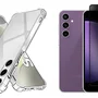 Capa Transparente  + Película De Privativa Fosca 9d Para  Samsung Galaxy S24