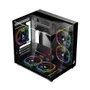 Gabinete Gamer Rise Mode Galaxy Full Glass X Mini Vidro Temperado USB 3.0 S/ Fan Preto - RM-CA-FGXN-B