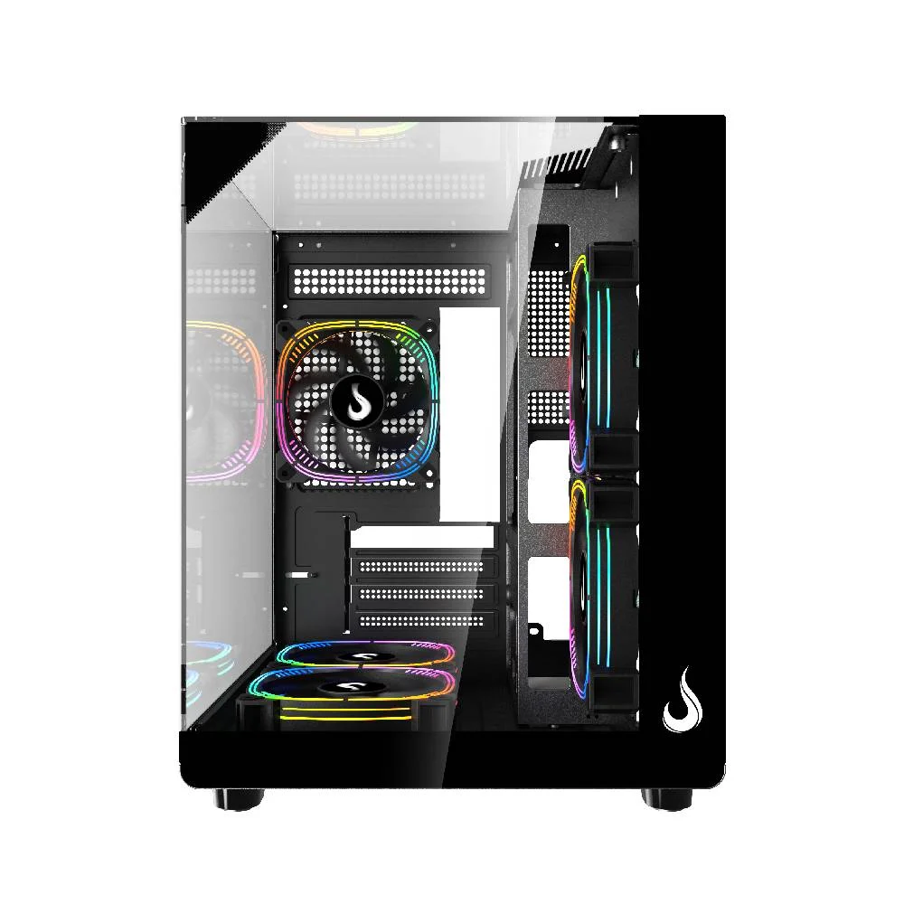 Gabinete Gamer Rise Mode Galaxy Full Glass X Mini Vidro Temperado USB 3.0 S/ Fan Preto - RM-CA-FGXN-B Gabinete Gamer Rise Mode Galaxy Full Glass X Mini Vidro Temperado USB 3.0 S/ Fan Preto - RM-CA-FGXN-B