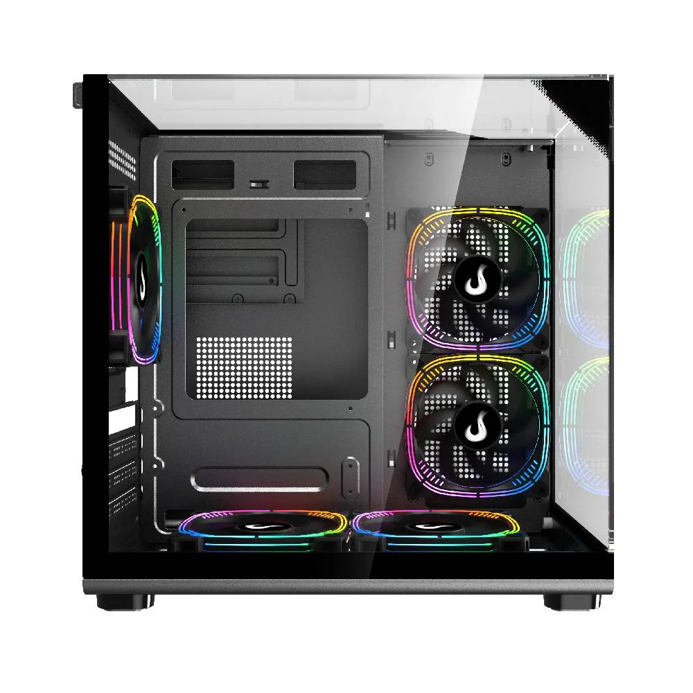 Gabinete Gamer Rise Mode Galaxy Full Glass X Mini Vidro Temperado USB 3.0 S/ Fan Preto - RM-CA-FGXN-B Gabinete Gamer Rise Mode Galaxy Full Glass X Mini Vidro Temperado USB 3.0 S/ Fan Preto - RM-CA-FGXN-B