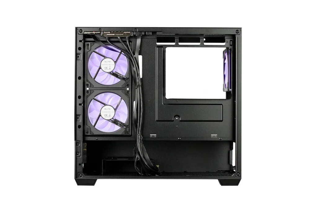 Gabinete Cooler Master Elite 490 Matx Mid Tower Lateral De Vidro Temperado Usb Tipo C Preto E490-khnn-s00