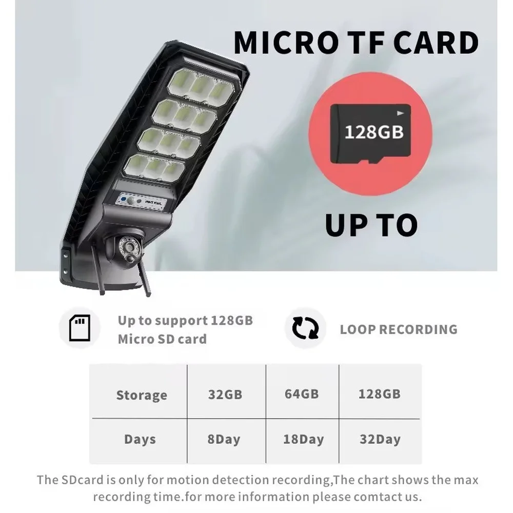 Câmera Ip 5mp Com Sensor Pir E Lâmpada De Rua LED 400w Solar Knup Lb-ca229