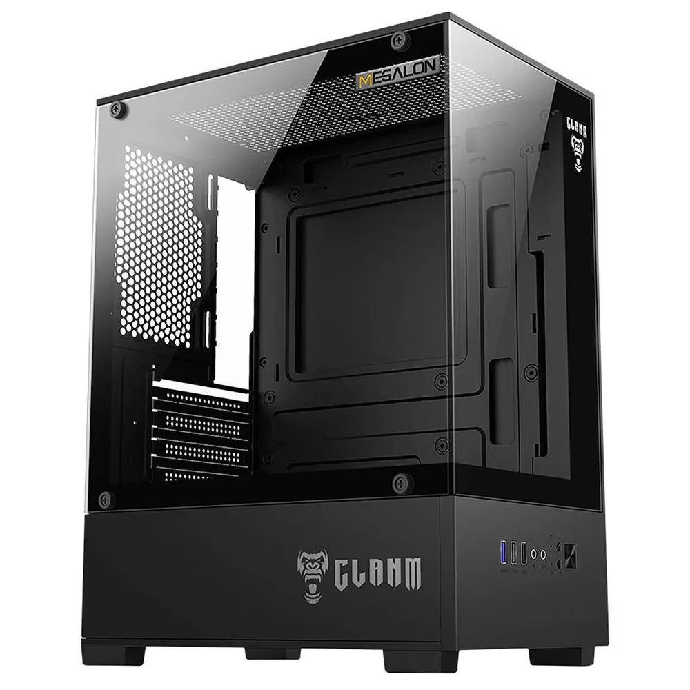 Gabinete Gamer Clanm Megalon mATX Vidro Temperado 3mm 1HD 1SSD USB 3.0 + 2.0