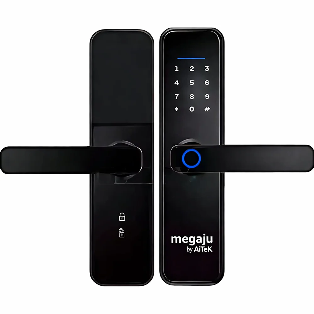 Fechadura Digital Biométrica Com Senha Cartão Rfid E Chave Segurança Alta Para Porta Residencial