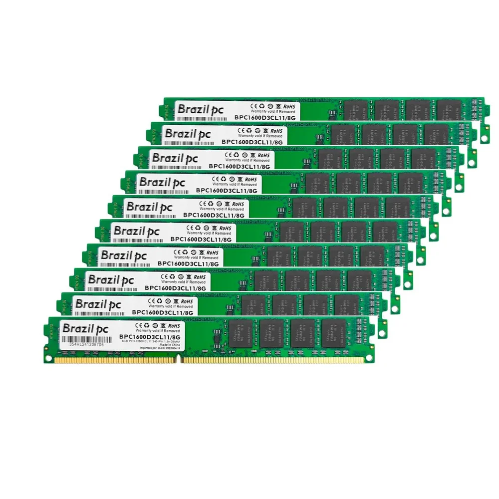 Kit 10 Memoria 8GB Ddr3 1600mhz Brazil PC Bpc1600d3cl11/8g Kit 10 Memoria 8GB Ddr3 1600mhz Brazil PC Bpc1600d3cl11/8g