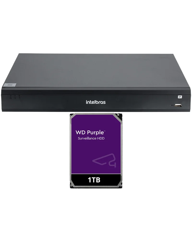 Gravador De Vídeo Nvd 1516-p Intelbras 16 Canais Poe Hd 1TB Purple Gravador De Vídeo Nvd 1516-p Intelbras 16 Canais Poe Hd 1TB Purple