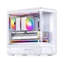 Gabinete Gamer Aquário Jonsbo D200 Branco Com Display Digital M-atx Usb-c