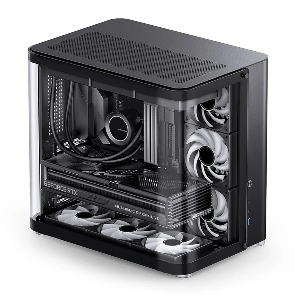 Gabinete Premium Jonsbo Tk-2 Black Atx Panorâmico Vidro Temperado Usb-c Preto Gabinete Premium Jonsbo Tk-2 Black Atx Panorâmico Vidro Temperado Usb-c Preto