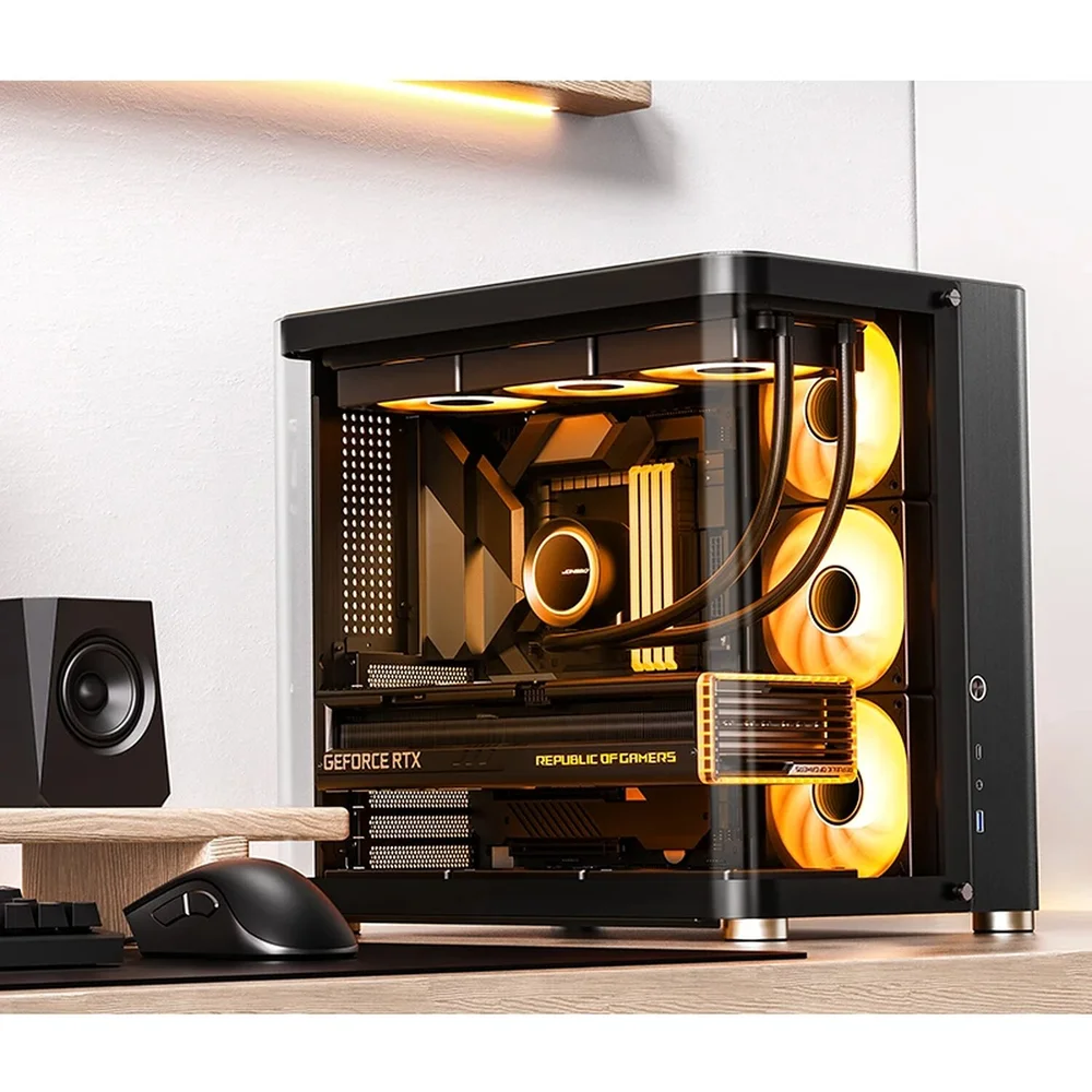 Gabinete Premium Jonsbo Tk-2 Black Atx Panorâmico Vidro Temperado Usb-c Preto Gabinete Premium Jonsbo Tk-2 Black Atx Panorâmico Vidro Temperado Usb-c Preto