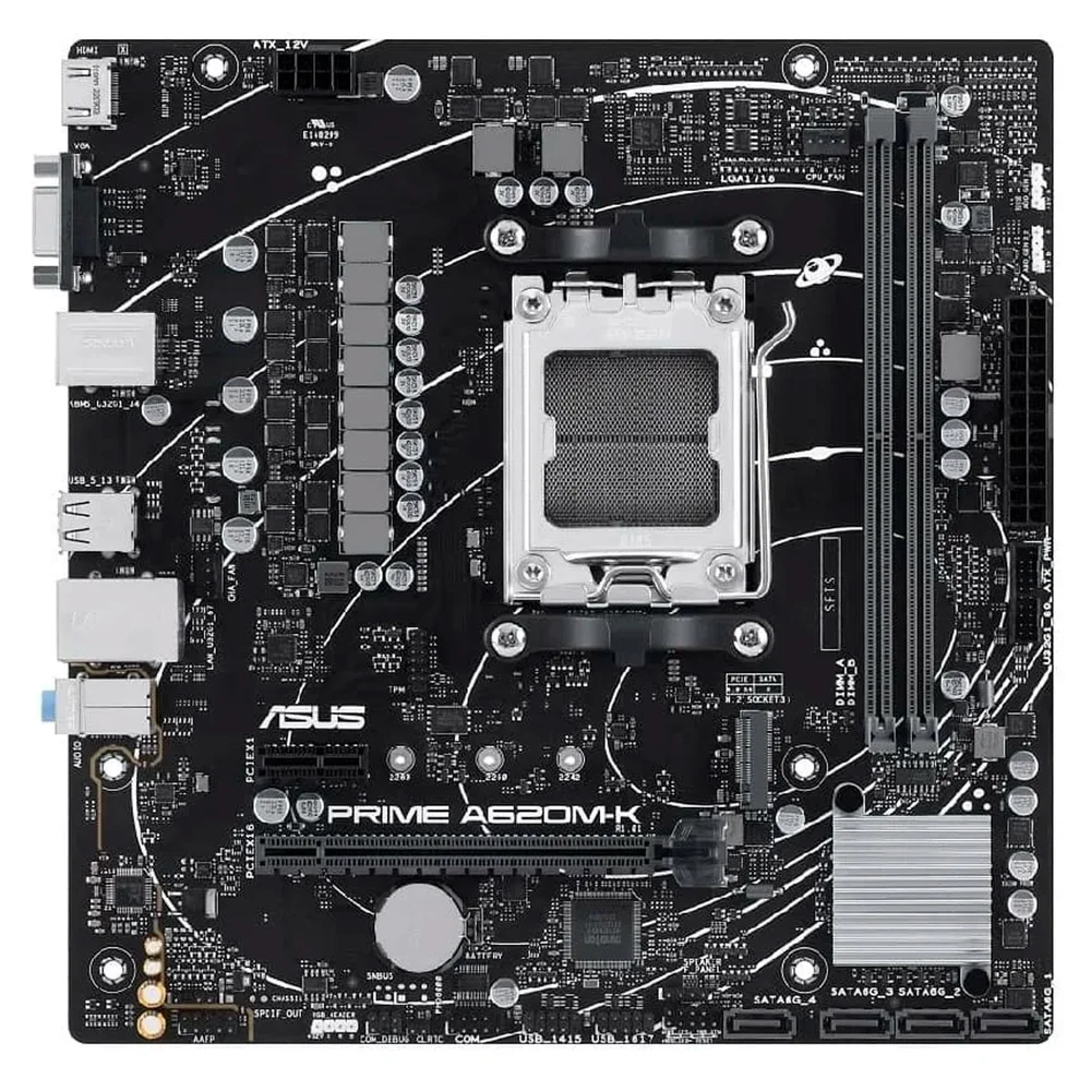 Placa Mãe Asus A620m Primek, Am5 Ddr5, Chipset Amd A620, Usb 3.2 - Prime A620m-k Placa Mãe Asus A620m Primek, Am5 Ddr5, Chipset Amd A620, Usb 3.2 - Prime A620m-k