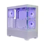 Gabinete Cooler Master Elite 690 Wood Branco Vidro Panoramico 3 Fans ARGB  E690-whnn-s00