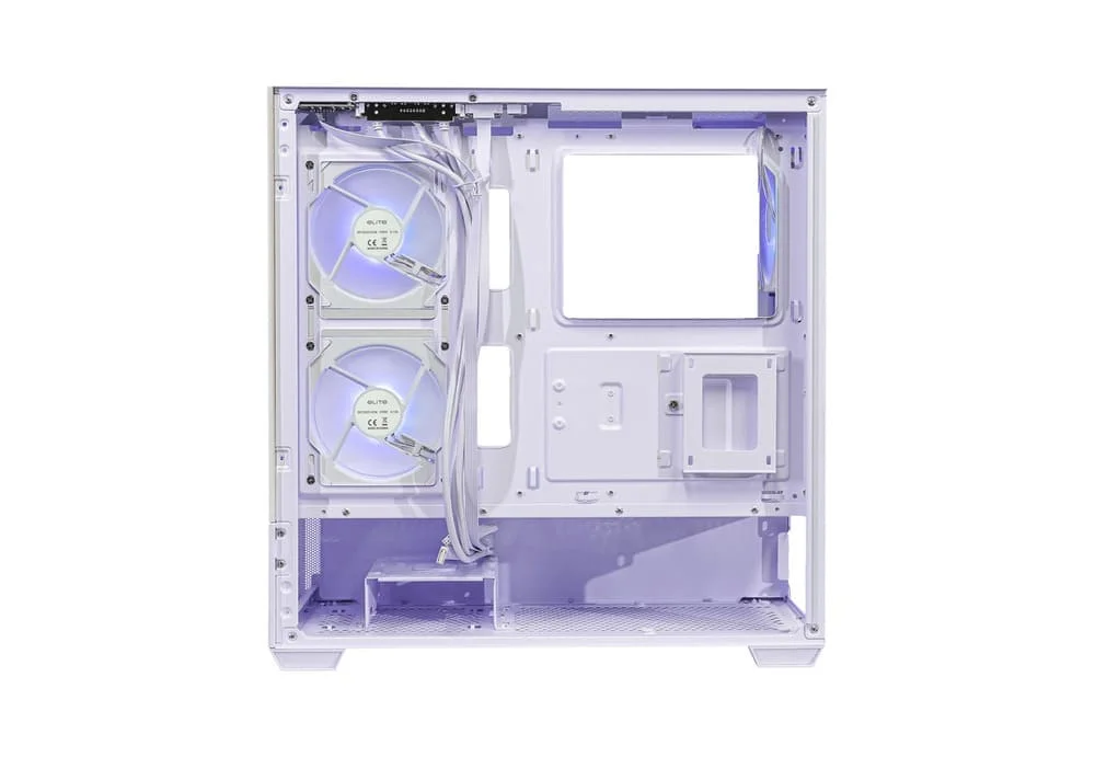 Gabinete Cooler Master Elite 690 Wood Branco Vidro Panoramico 3 Fans ARGB E690-whnn-s00 Gabinete Cooler Master Elite 690 Wood Branco Vidro Panoramico 3 Fans ARGB E690-whnn-s00