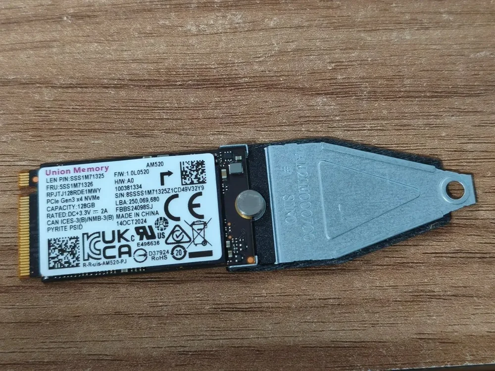 Ssd 128gb Nvme M2 Union Memory Original Alta Velocidade Preto Oem Ssd 128gb Nvme M2 Union Memory Original Alta Velocidade Preto Oem