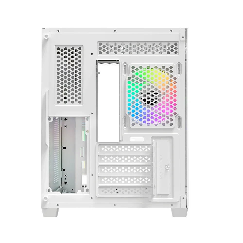Gabinete Gamer Ocypus Iota C50 Curve Atx ARGB Digital Com Fan Branco Gabinete Gamer Ocypus Iota C50 Curve Atx ARGB Digital Com Fan Branco