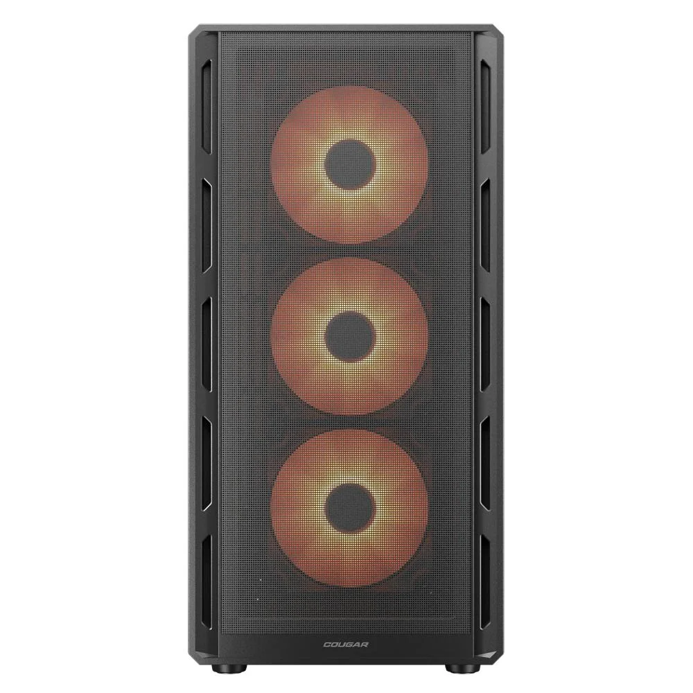Gabinete Cougar Airface Pure Pro Atx Mid Tower Lateral De Vidro Temperado Usb Tipo C Com 4 Fan Preto 382ga50.0003