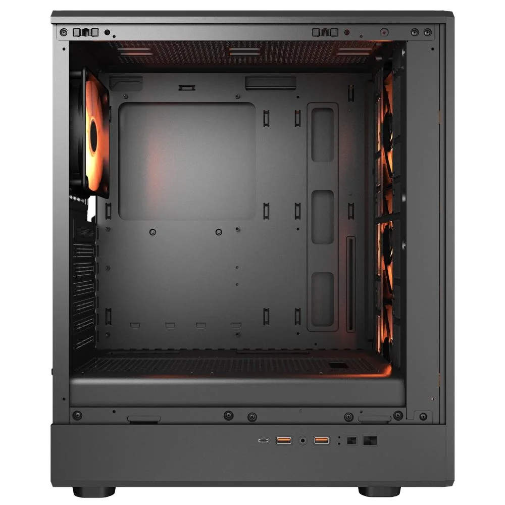 Gabinete Cougar Airface Pure Pro Atx Mid Tower Lateral De Vidro Temperado Usb Tipo C Com 4 Fan Preto 382ga50.0003