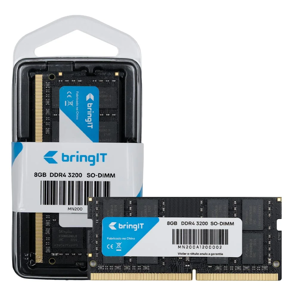 Memória Ram Bringit Para Notebook 8GB Ddr4 3200mhz Memória Ram Bringit Para Notebook 8GB Ddr4 3200mhz