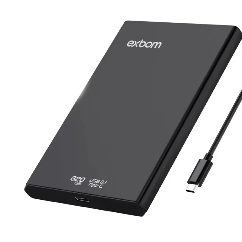 Hd Externo 320gb 2,5" Exbom Hde-s3ga Usb - C Hd Externo 320gb 2,5" Exbom Hde-s3ga Usb - C