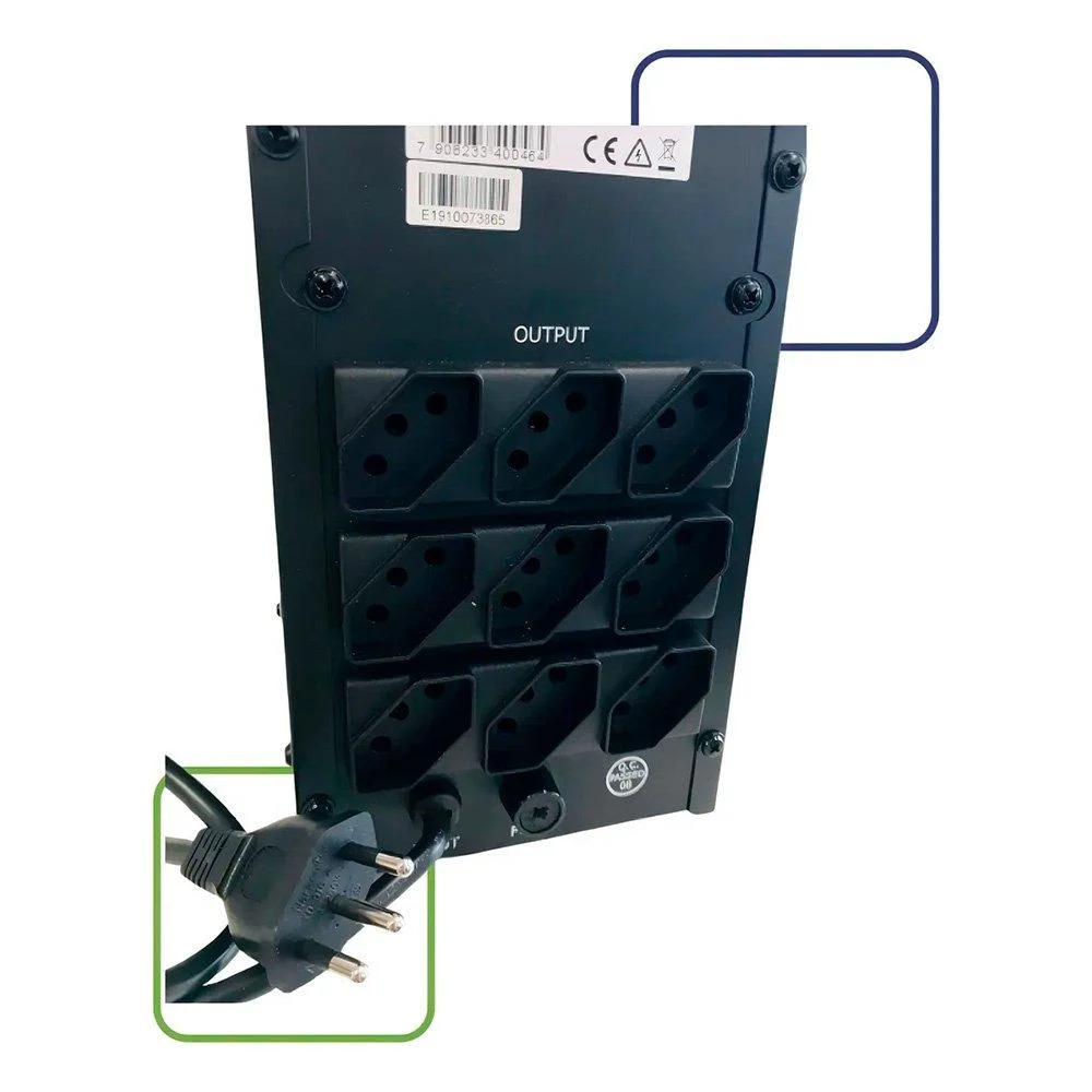 Nobreak Jbr Guard 1600 1600va Entrada E Saída 120v Preto