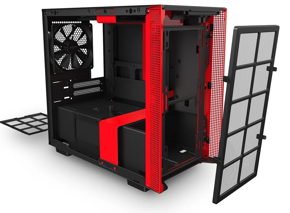 Gabinete H210 Matte Black/Red - Ca-H210b-Br Gabinete H210 Matte Black/Red - Ca-H210b-Br