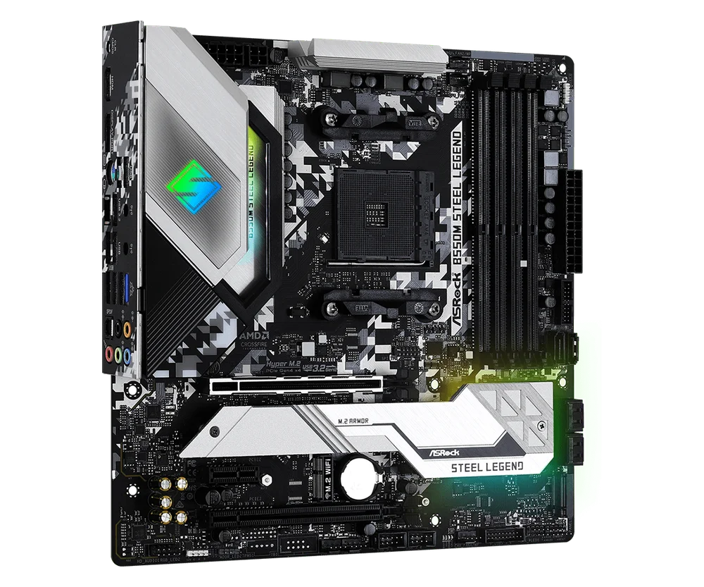 Placa Me AsRock B550M Steel Legend KaBuM