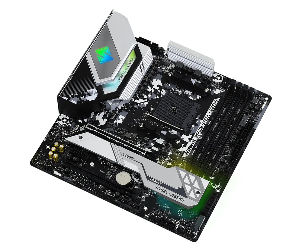 マザーボード ASRock B550M Steel Legend Placa Me AsRock B550M Steel Legend KaBuM