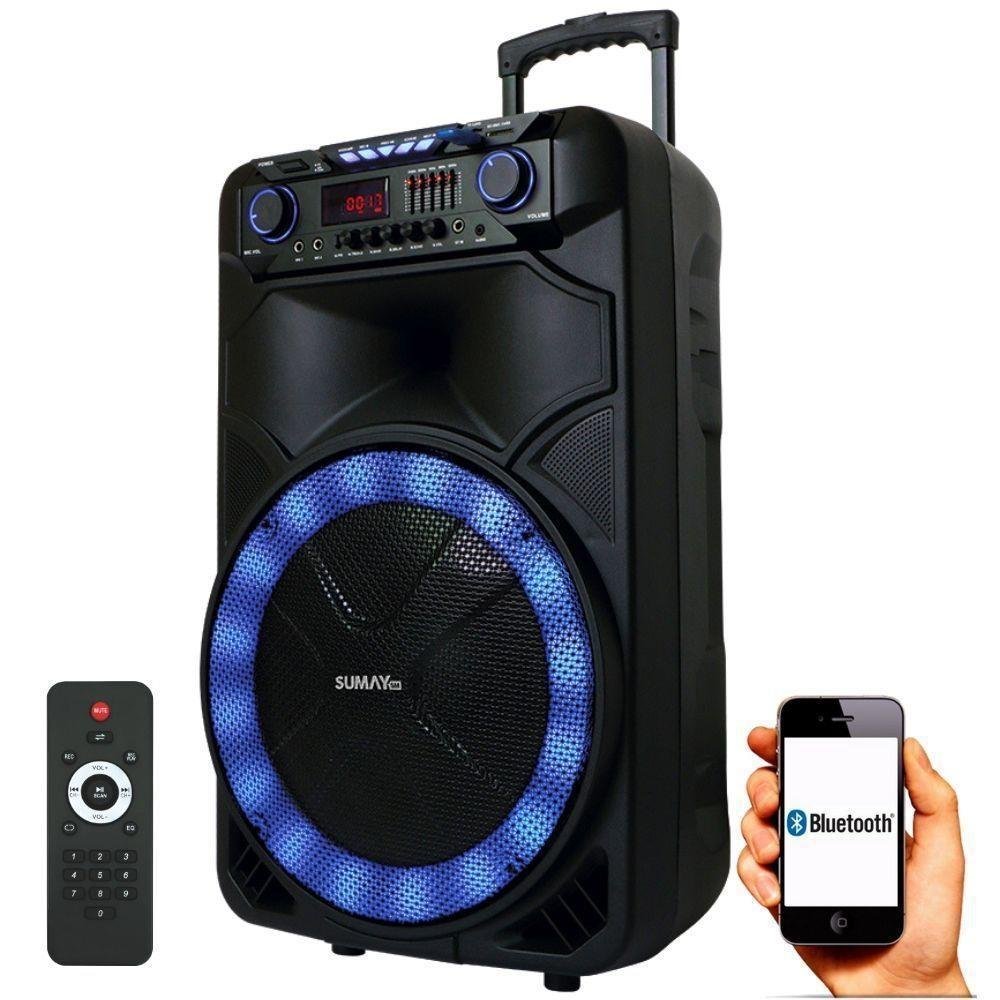 Caixa de Som Amplificada Sumay Thunder X 1000w, Controle Remoto ...