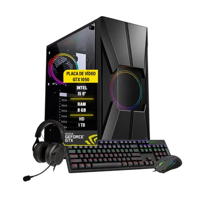 Pc Gamer Ghost i5 6Ger GTX 1650 8Gb HD 1Tb SSD