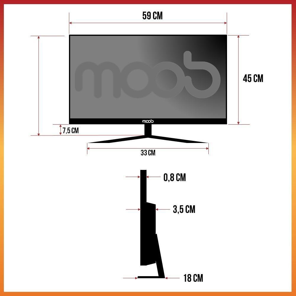 Monitor Moob 24 Polegadas, Full HD, 75Hz, 2ms, LED, Tela Curva, HDMI Monitor Moob 24 Polegadas, Full HD, 75Hz, 2ms, LED, Tela Curva, HDMI