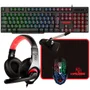 Kit Gamer Teclado, Mouse, Headset, Mousepad, Mouse Bungee