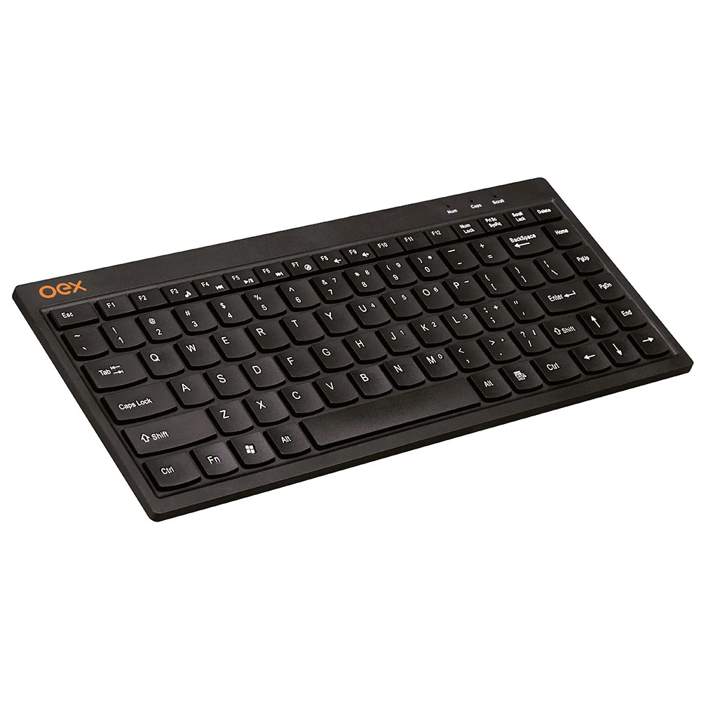ＴＩ Teclado Oex Tc301 Mini Flat ABNT2 USB Preto KaBuM