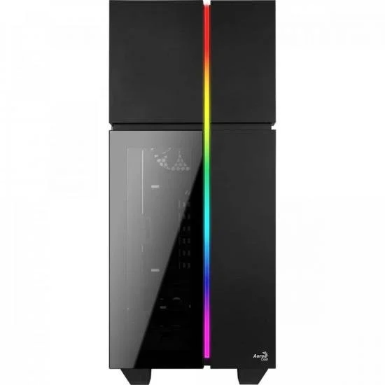 Gabinete Gamer Aerocool Playa, Mid Tower, RGB, ATX, Lateral em Vidro Temperado, Preto - Playa-G-Bk-V1 Gabinete Gamer Aerocool Playa, Mid Tower, RGB, ATX, Lateral em Vidro Temperado, Preto - Playa-G-Bk-V1